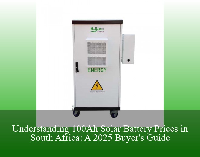 Understanding 100Ah Solar Battery Prices in South Africa: A 2025 Buyer's Guide