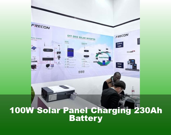 100W Solar Panel Charging 230Ah Battery