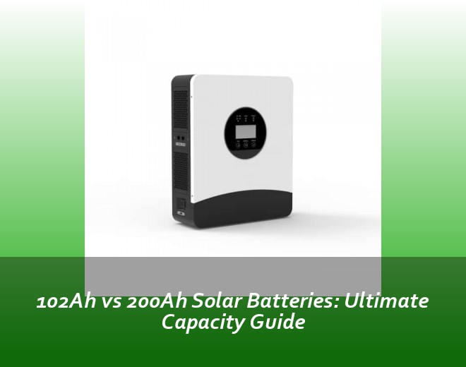 102Ah vs 200Ah Solar Batteries: Ultimate Capacity Guide
