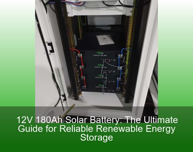 12V 180Ah Solar Battery: The Ultimate Guide for Reliable Renewable Energy Storage
