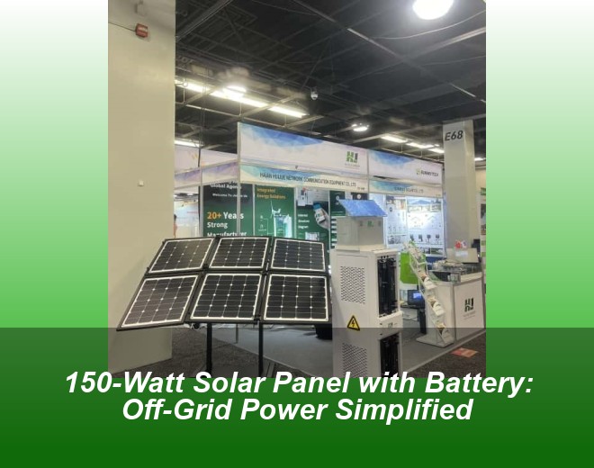 150-Watt Solar Panel with Battery: Off-Grid Power Simplified