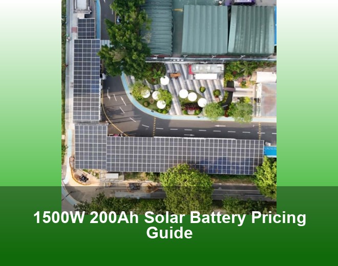 1500W 200Ah Solar Battery Pricing Guide