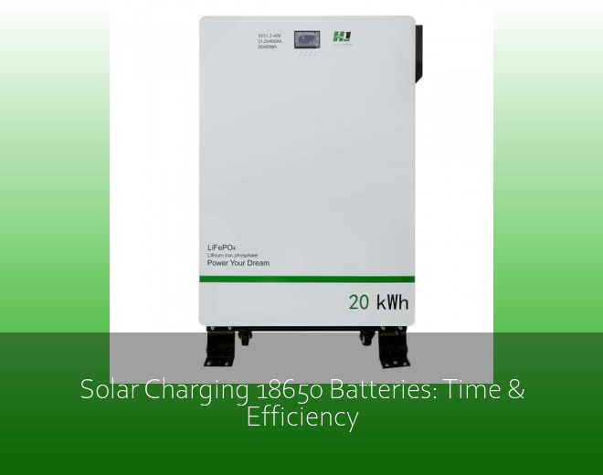 Solar Charging 18650 Batteries: Time & Efficiency