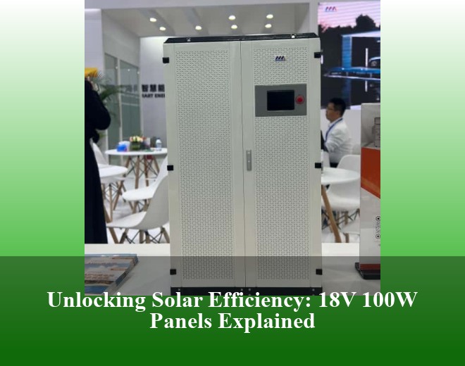 Unlocking Solar Efficiency: 18V 100W Panels Explained