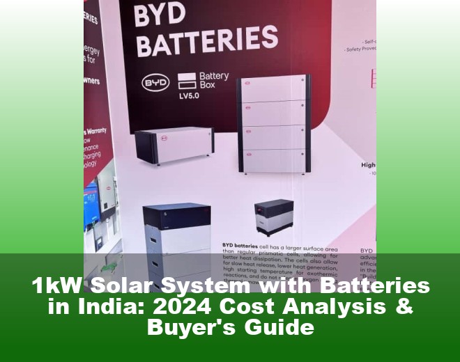 1kW Solar System with Batteries in India: 2024 Cost Analysis & Buyer's Guide