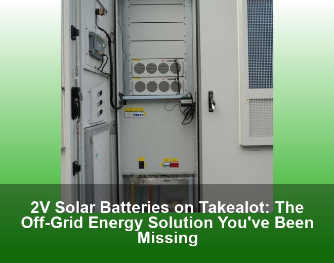 2V Solar Batteries on Takealot: The Off-Grid Energy Solution You've Been Missing