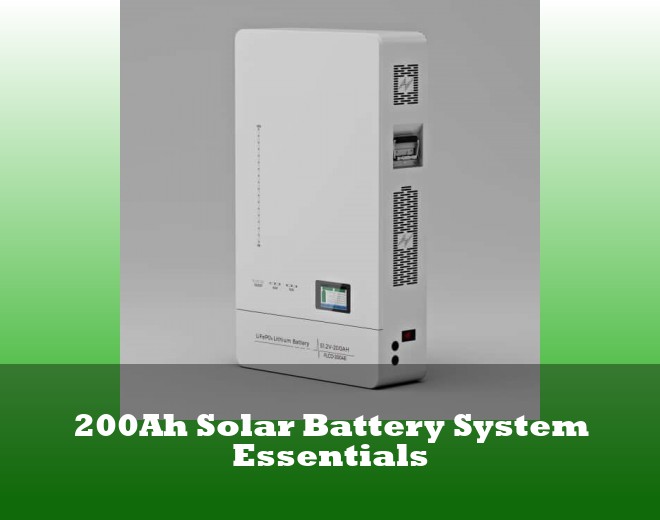 200Ah Solar Battery System Essentials