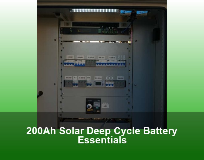 200Ah Solar Deep Cycle Battery Essentials