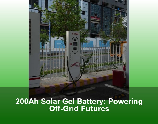 200Ah Solar Gel Battery: Powering Off-Grid Futures