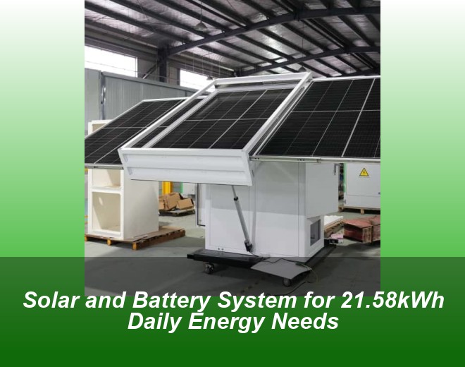 Solar and Battery System for 21.58kWh Daily Energy Needs