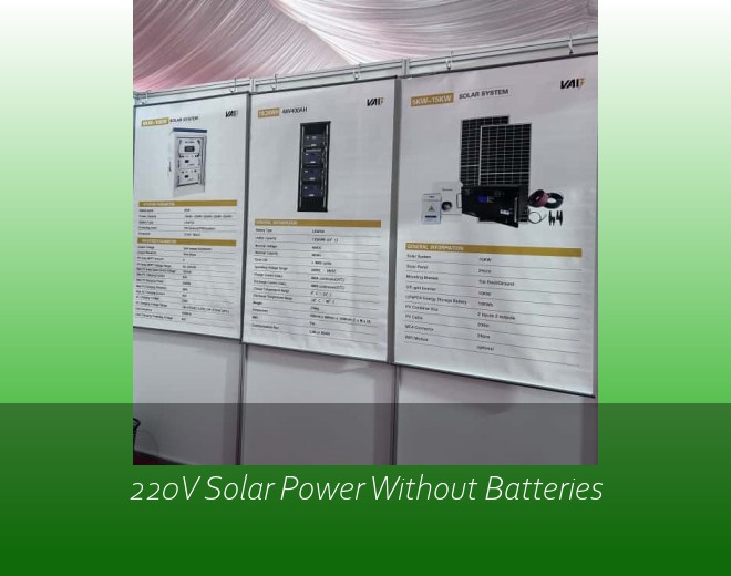 220V Solar Power Without Batteries