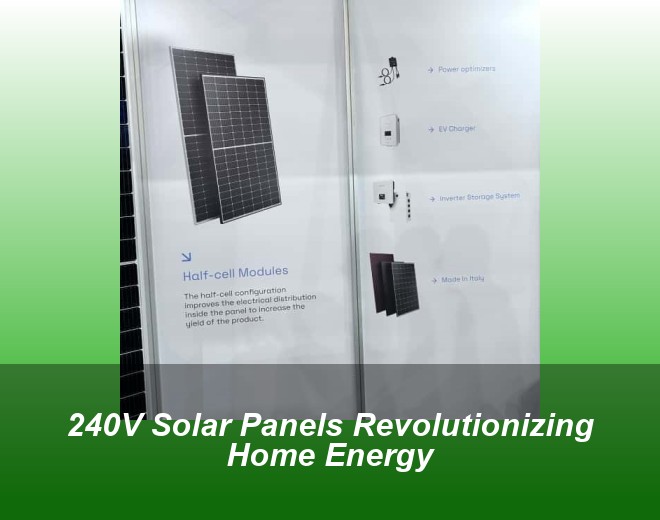 240V Solar Panels Revolutionizing Home Energy