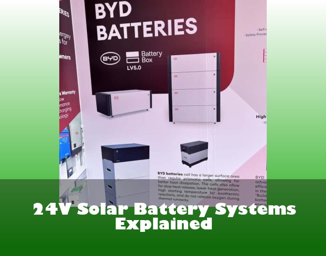 24V Solar Battery Systems Explained