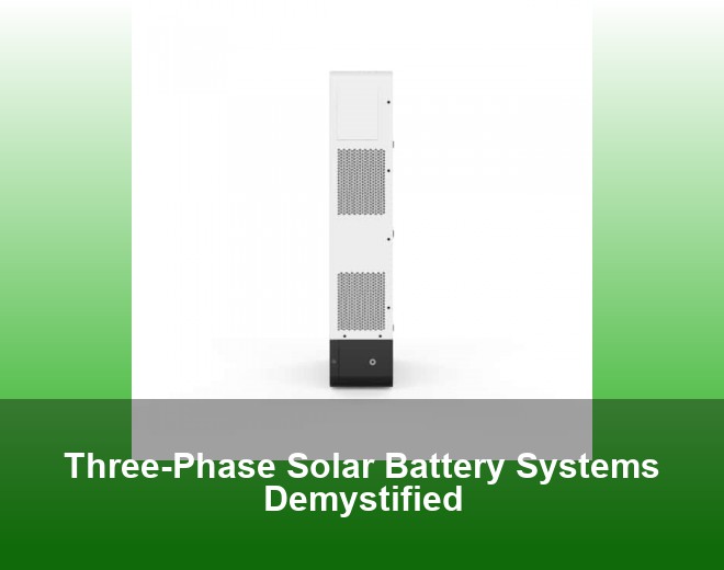 Three-Phase Solar Battery Systems Demystified