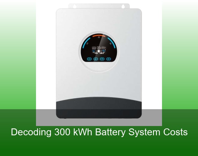 Decoding 300 kWh Battery System Costs