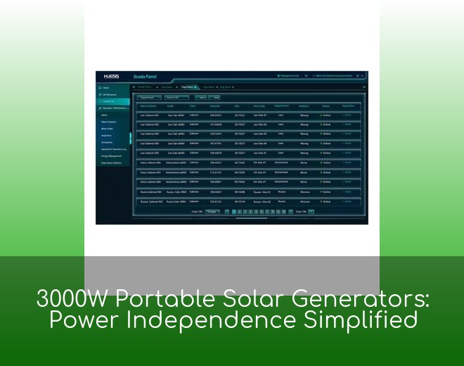 3000W Portable Solar Generators: Power Independence Simplified