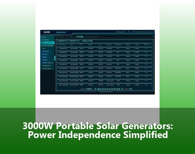 3000W Portable Solar Generators: Power Independence Simplified