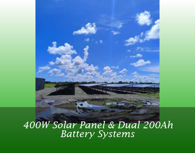 400W Solar Panel & Dual 200Ah Battery Systems