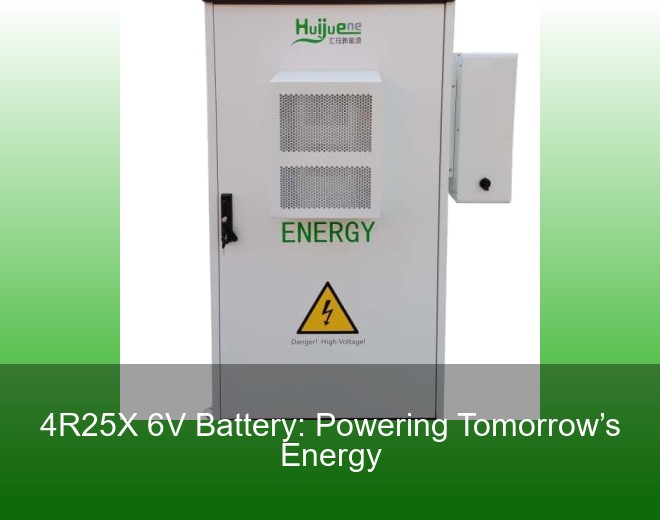 4R25X 6V Battery: Powering Tomorrow’s Energy