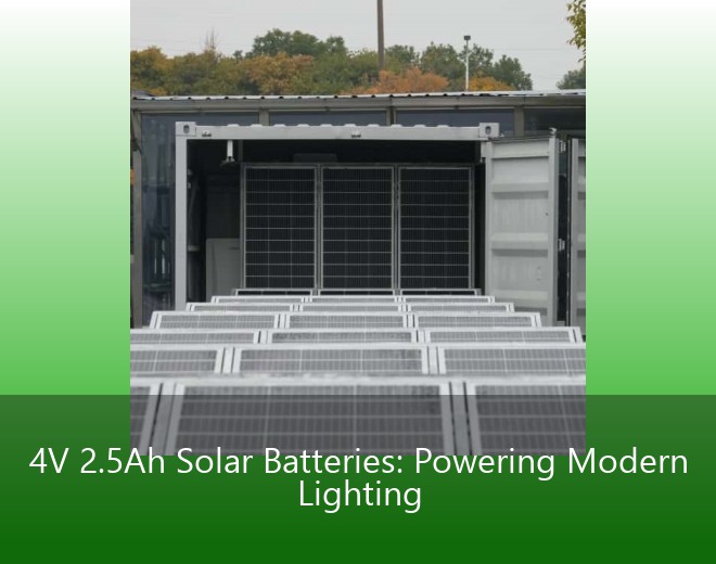 4V 2.5Ah Solar Batteries: Powering Modern Lighting