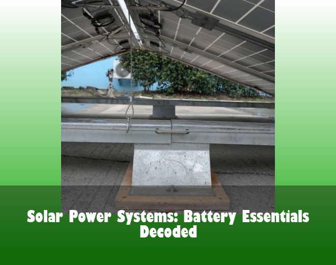 Solar Power Systems: Battery Essentials Decoded