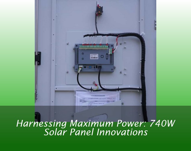 Harnessing Maximum Power: 740W Solar Panel Innovations
