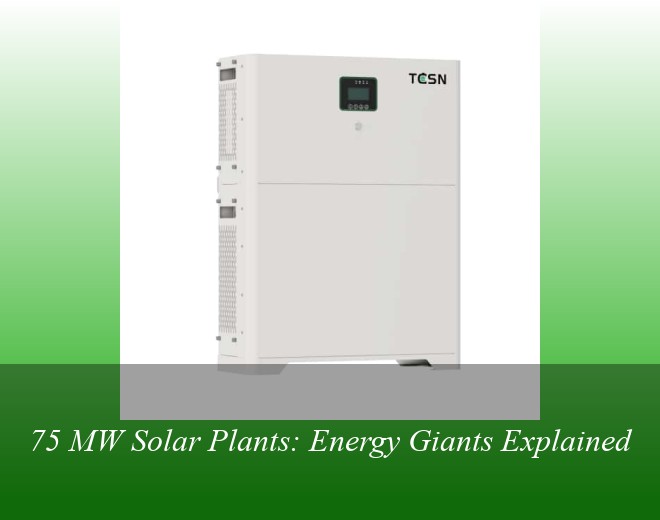 75 MW Solar Plants: Energy Giants Explained