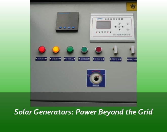 Solar Generators: Power Beyond the Grid