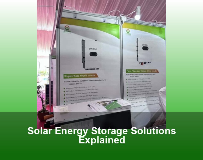 Solar Energy Storage Solutions Explained