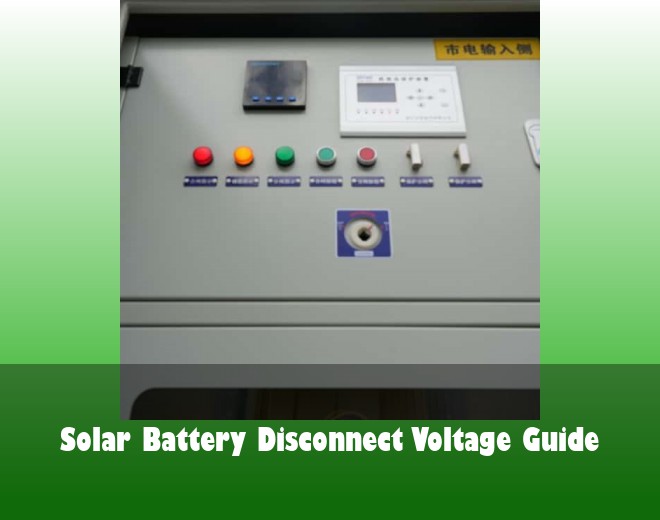 Solar Battery Disconnect Voltage Guide