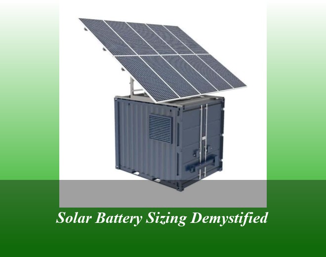 Solar Battery Sizing Demystified