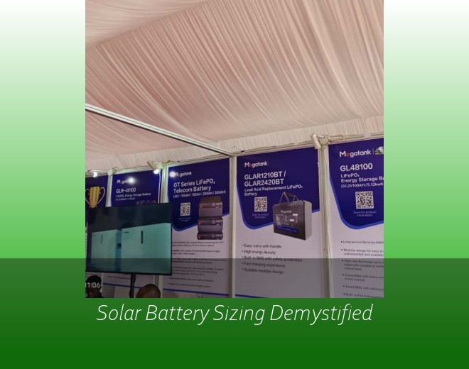 Solar Battery Sizing Demystified
