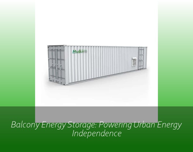 Balcony Energy Storage: Powering Urban Energy Independence