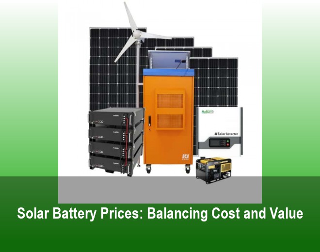 Solar Battery Prices: Balancing Cost and Value
