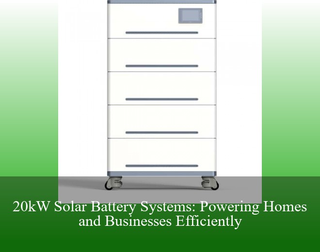 20kW Solar Battery Systems: Powering Homes and Businesses Efficiently