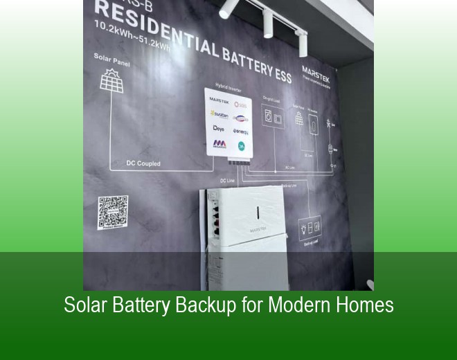 Solar Battery Backup for Modern Homes