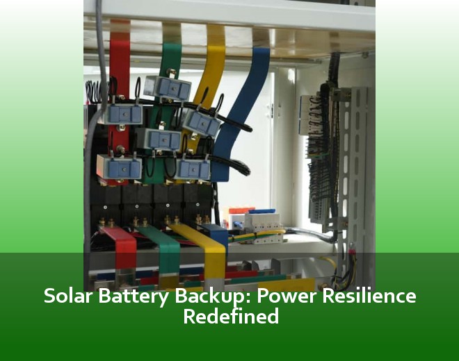 Solar Battery Backup: Power Resilience Redefined