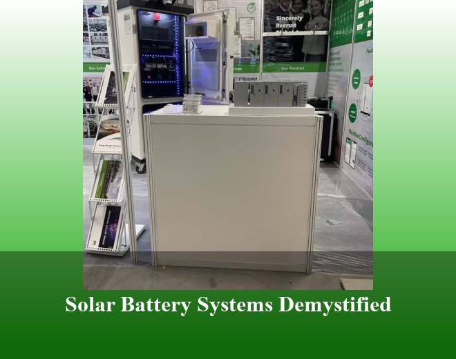 Solar Battery Systems Demystified