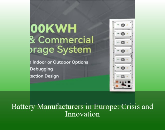 Battery Manufacturers in Europe: Crisis and Innovation