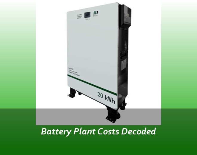 Battery Plant Costs Decoded