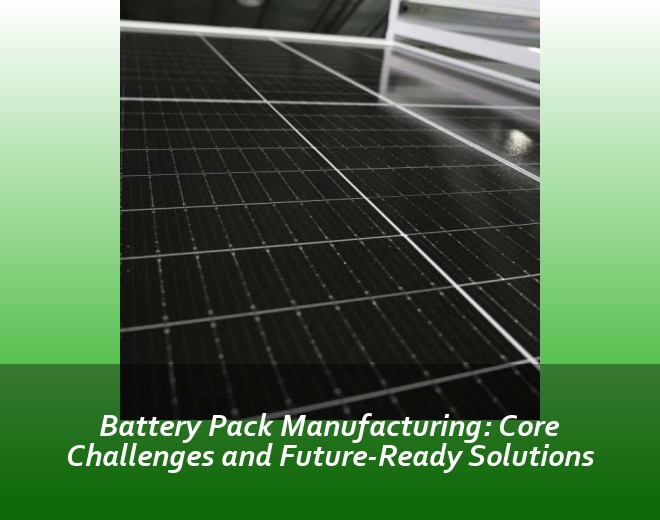 Battery Pack Manufacturing: Core Challenges and Future-Ready Solutions