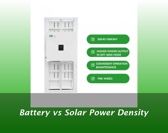 Battery vs Solar Power Density