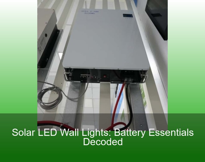 Solar LED Wall Lights: Battery Essentials Decoded