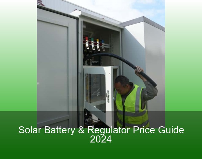 Solar Battery & Regulator Price Guide 2024