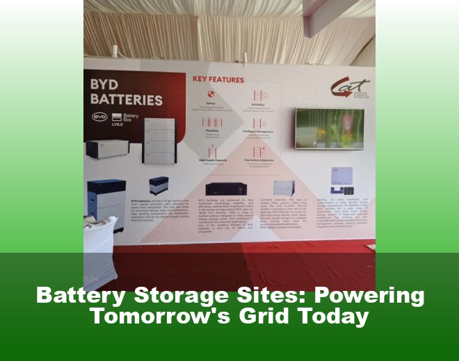 Battery Storage Sites: Powering Tomorrow's Grid Today