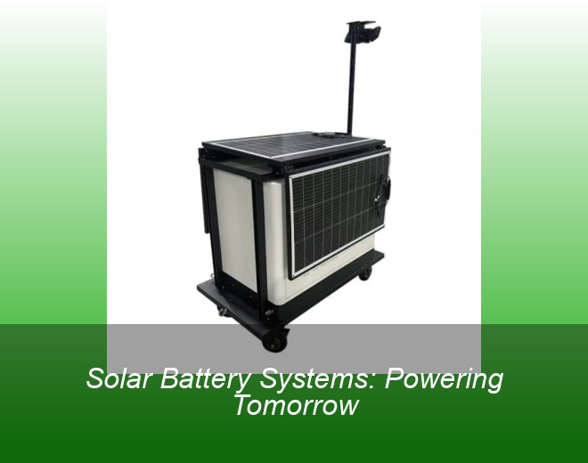 Solar Battery Systems: Powering Tomorrow