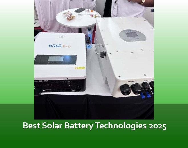 Best Solar Battery Technologies 2025