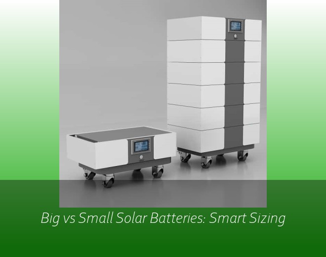 Big vs Small Solar Batteries: Smart Sizing