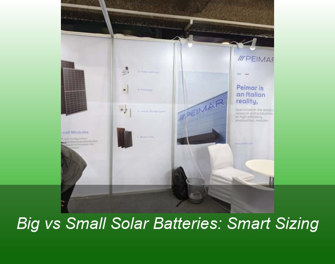 Big vs Small Solar Batteries: Smart Sizing