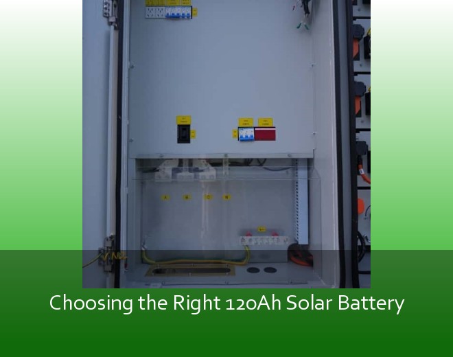 Choosing the Right 120Ah Solar Battery